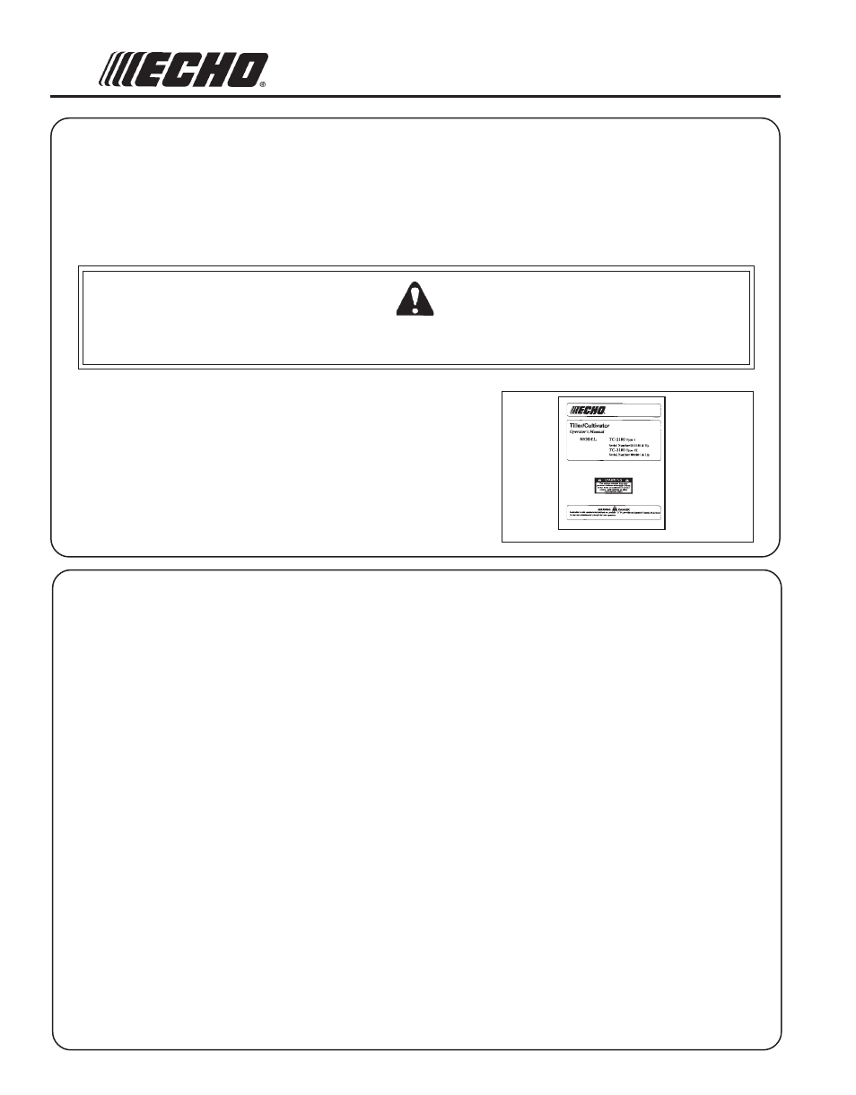 Echo TC-2100 User Manual | Page 2 / 28