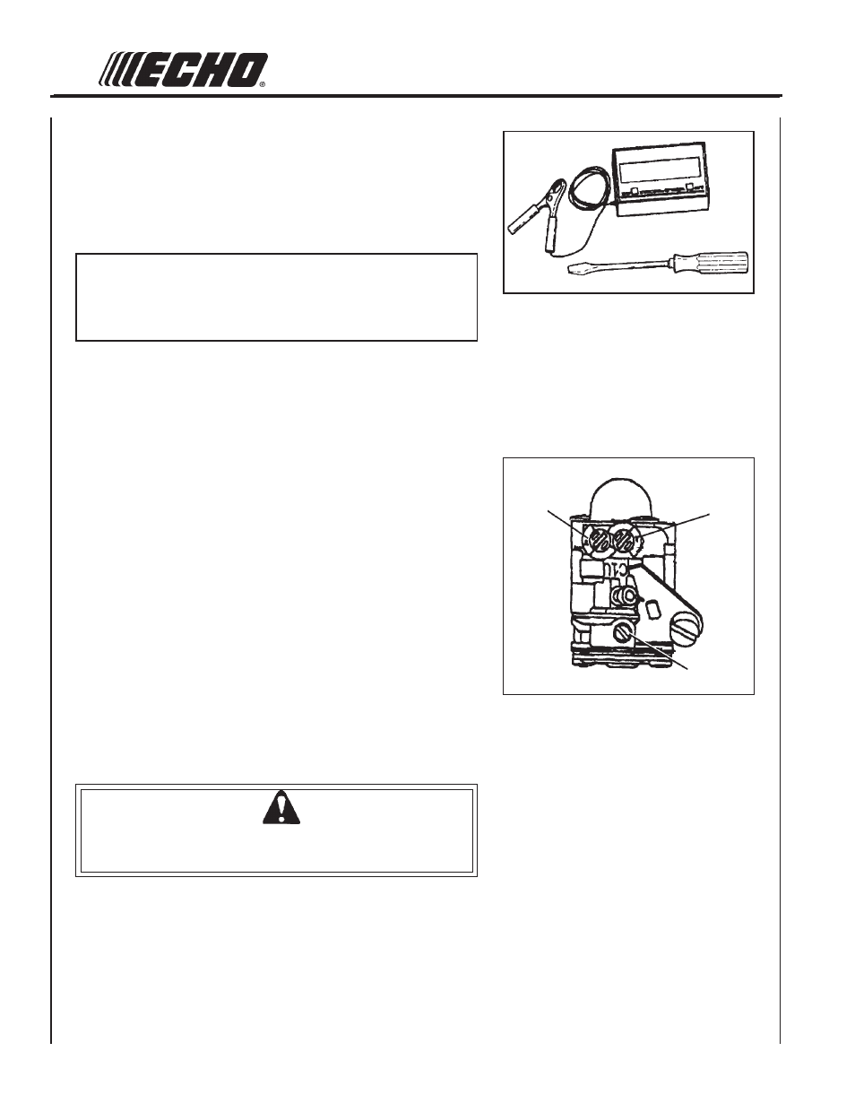 Warning danger | Echo TC-2100 User Manual | Page 20 / 28