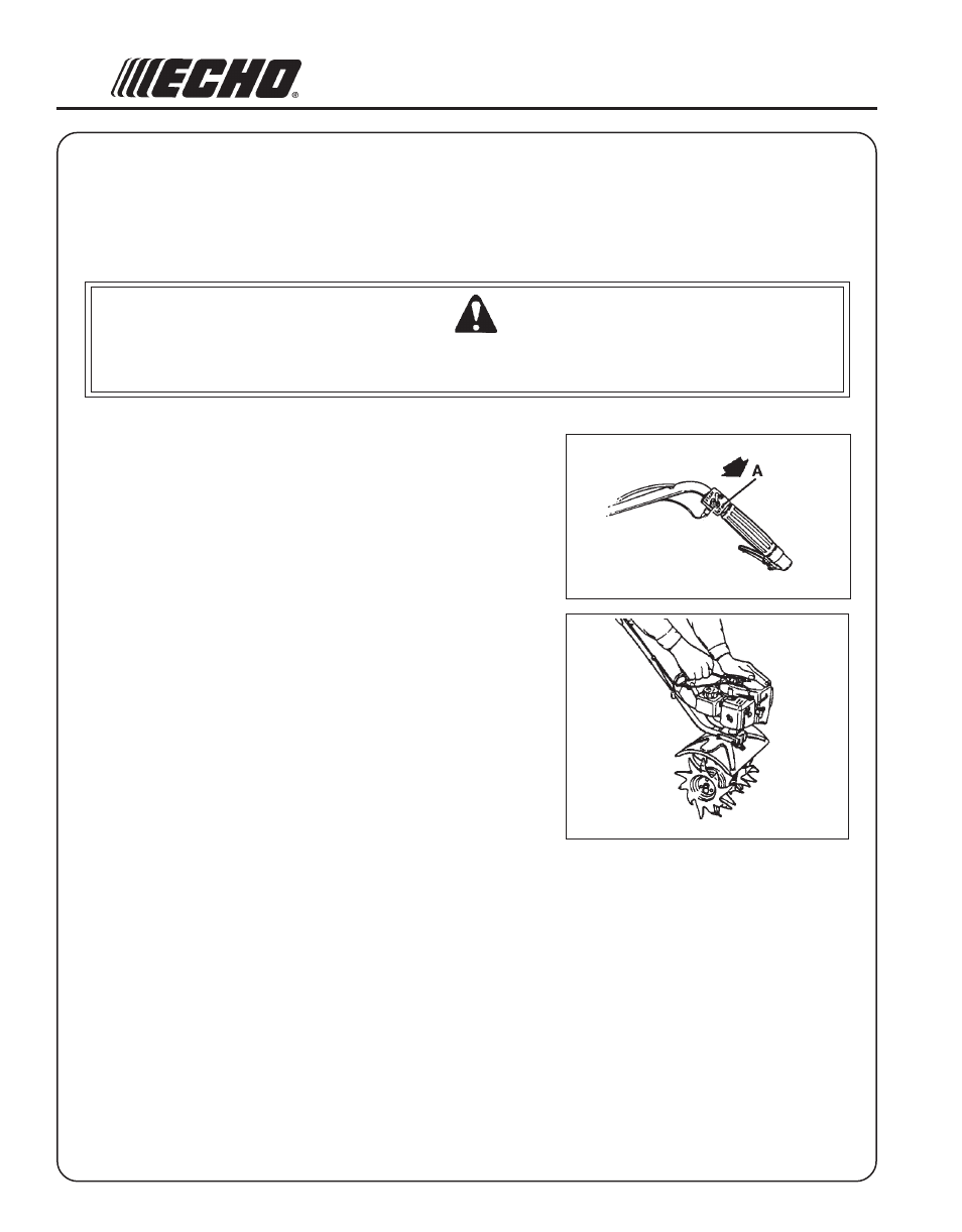 Warning danger | Echo TC-2100 User Manual | Page 24 / 28