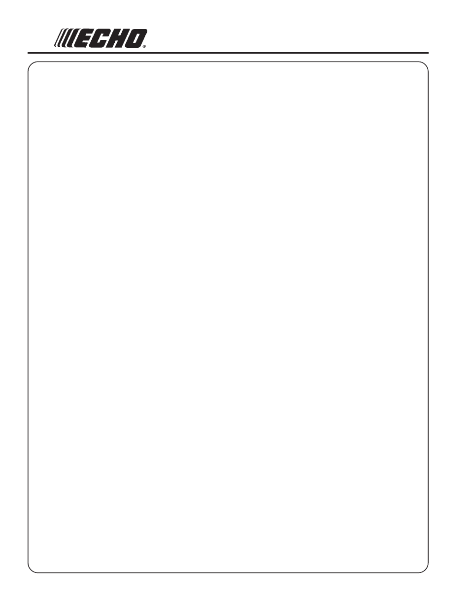 Echo TC-2100 User Manual | Page 26 / 28
