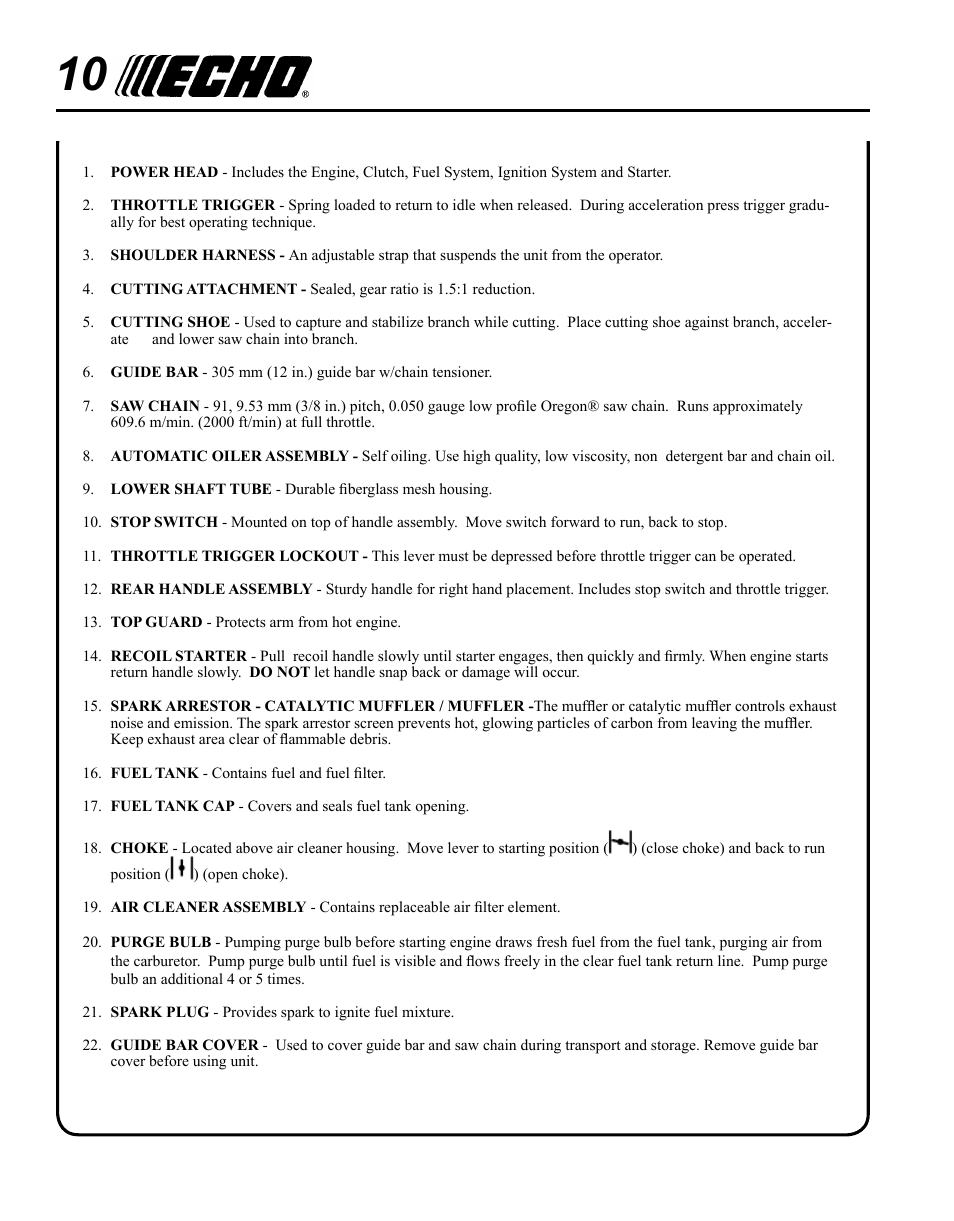 Echo PPT-265S User Manual | Page 10 / 36