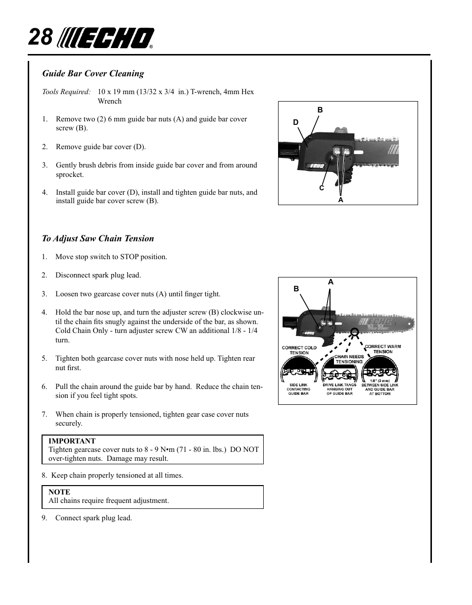 Echo PPT-265S User Manual | Page 28 / 36