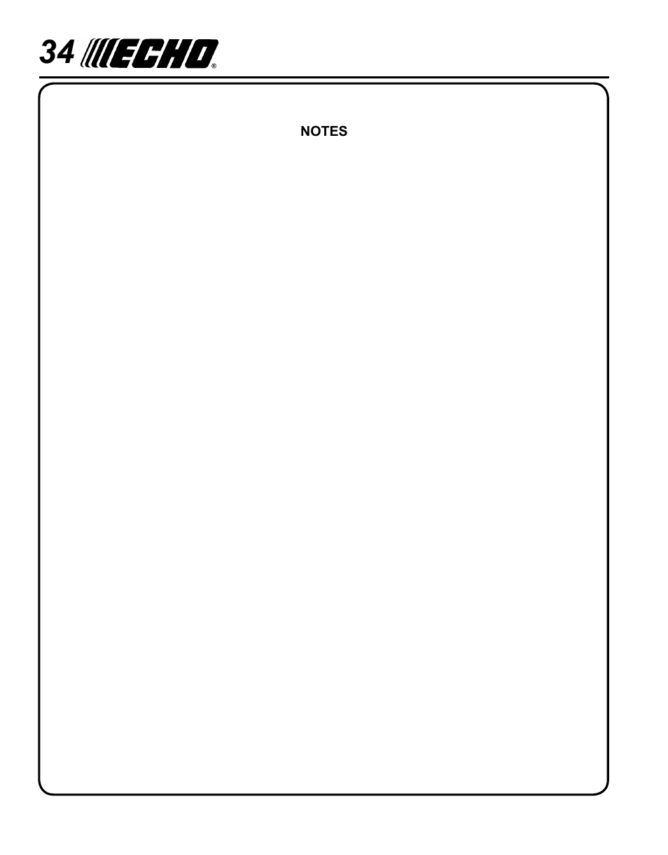 Echo PPT-265S User Manual | Page 34 / 36