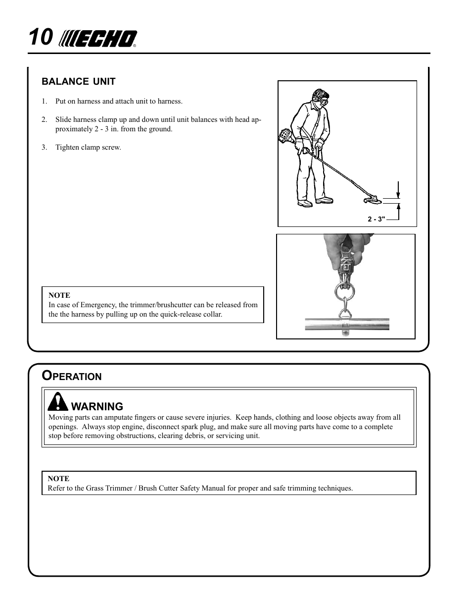 Echo PAS 80 Tooth Blade Brushcutter User Manual | Page 10 / 16
