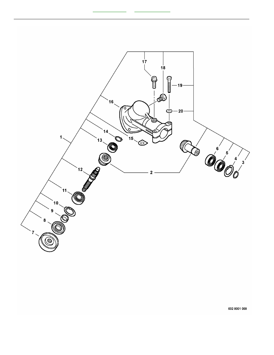 Gear case | Echo 99944200 User Manual | Page 20 / 28