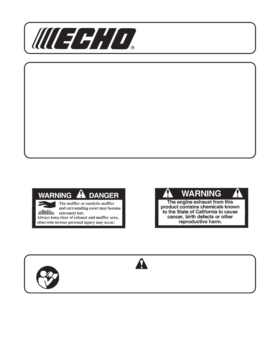 Echo SRM - 260S User Manual | 28 pages