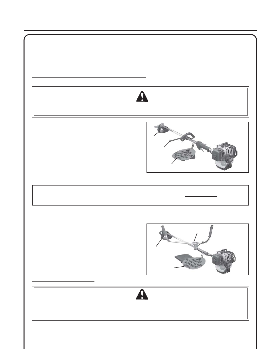 Operation, Operation with blades | Echo SRM - 260S User Manual | Page 11 / 28