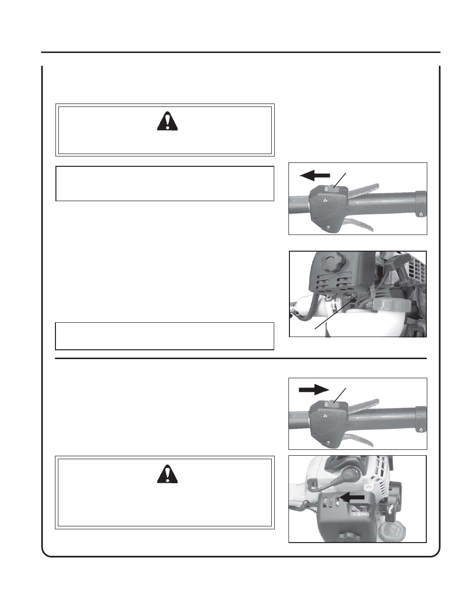 Starting warm engine, Stopping engine | Echo SRM - 260S User Manual | Page 15 / 28