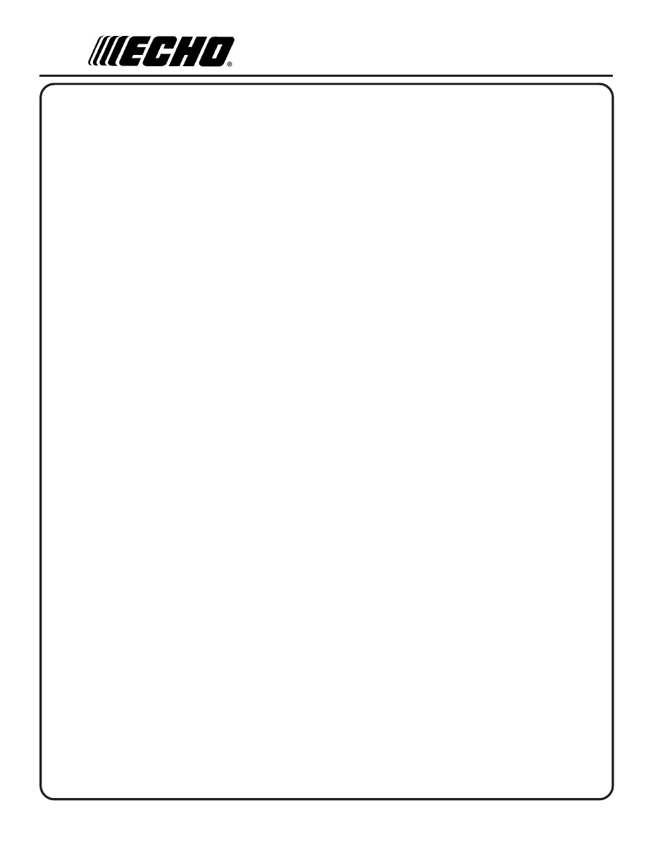 Specifications | Echo SRM - 260S User Manual | Page 26 / 28