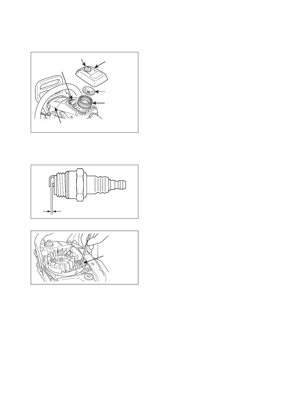 Air filter, Check fuel system, Spark plug | Cylinder fins | Echo CS-370 User Manual | Page 22 / 32