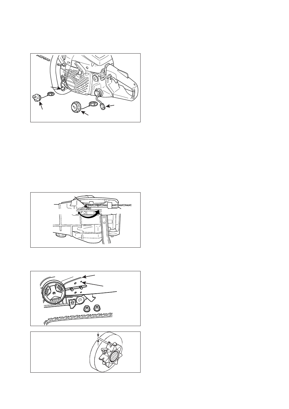Fuel filter, Oil filter, Automatic oiler | Guide bar, Sprocket | Echo CS-370 User Manual | Page 23 / 32
