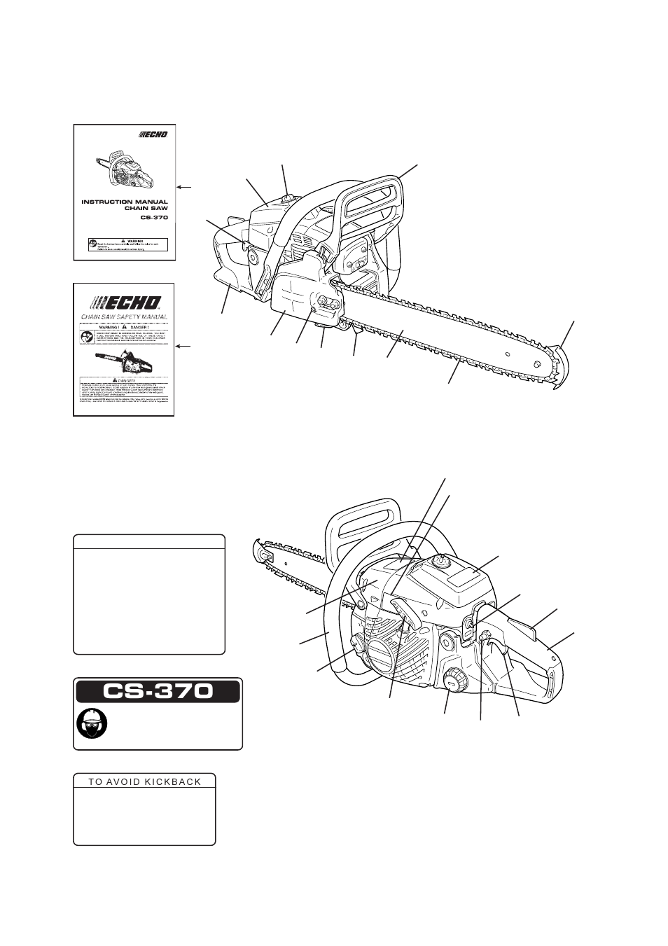 Nomenclature of parts, Cs-370 | Echo CS-370 User Manual | Page 6 / 32