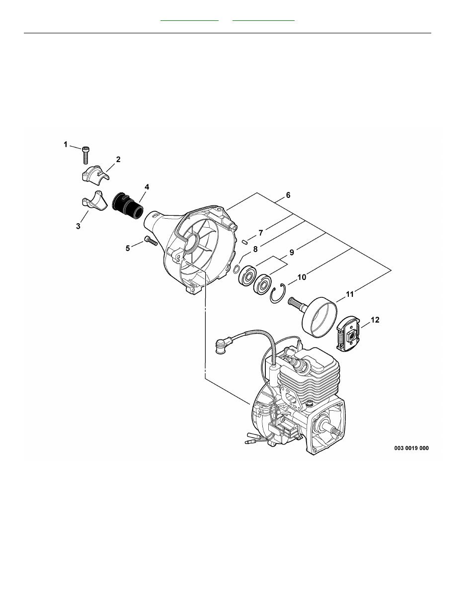 Fan case, clutch | Echo SRM-225U User Manual | Page 16 / 62