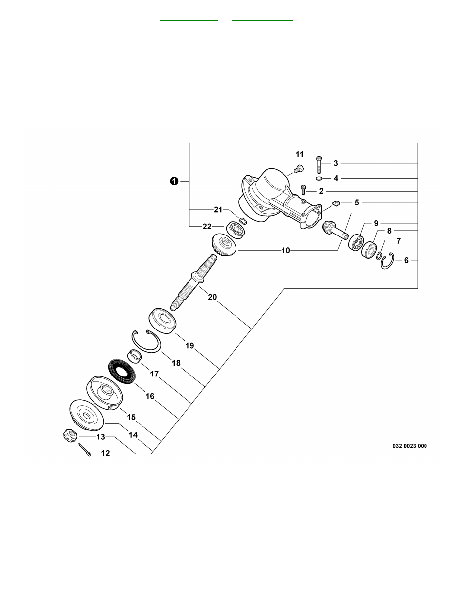 Gear case | Echo SRM-225U User Manual | Page 34 / 62
