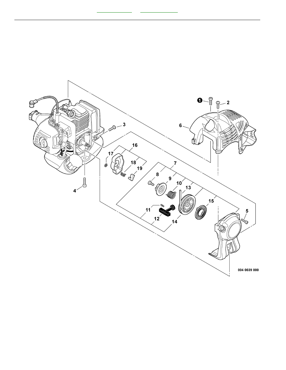 Engine cover, starter | Echo SRM-225U User Manual | Page 4 / 62