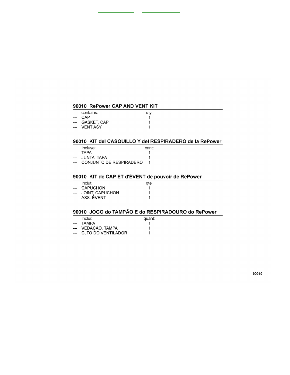 90010 repower cap and vent kit | Echo SRM-225U User Manual | Page 48 / 62