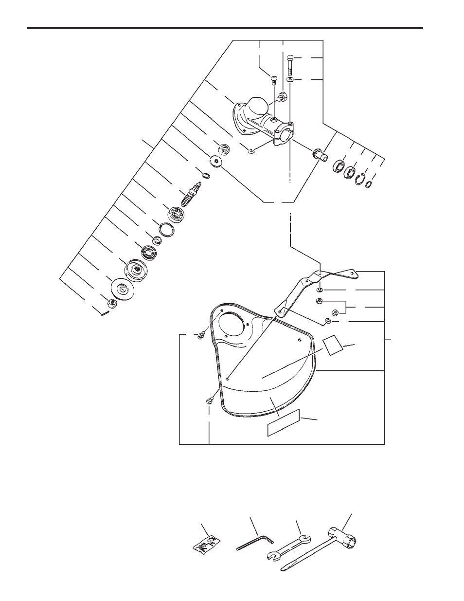 Gear case, shield, tools | Echo SRM-2410 User Manual | Page 16 / 23