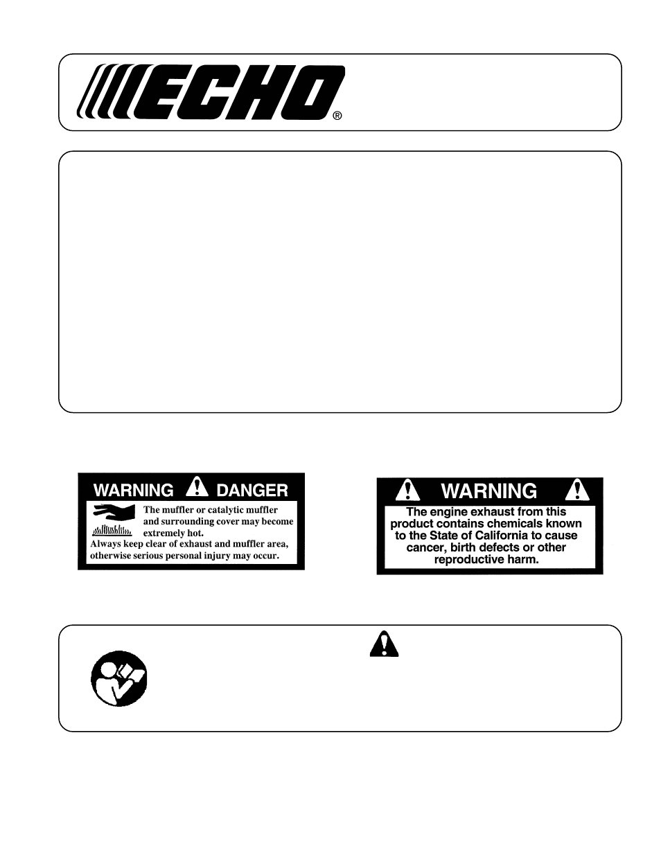 Echo SRM-2100SB  EN User Manual | 33 pages