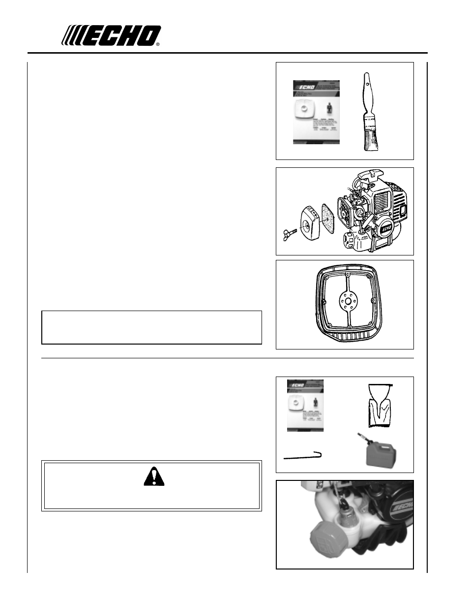 Warning danger | Echo SRM-2100SB  EN User Manual | Page 22 / 33