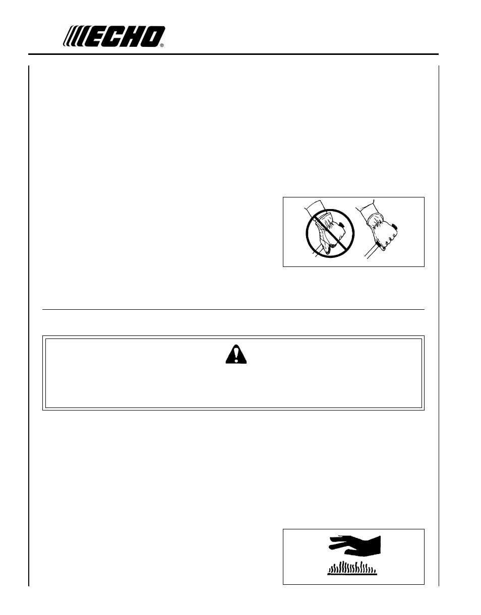 Warning danger | Echo SRM-2100SB  EN User Manual | Page 6 / 33