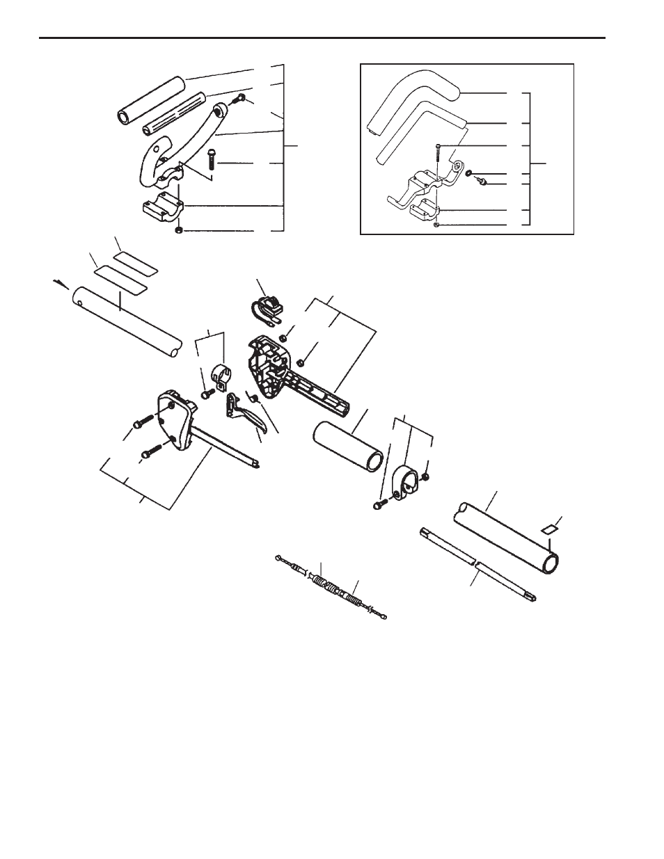 Handles, throttle, shaft asy | Echo SRM - 2610 User Manual | Page 8 / 13
