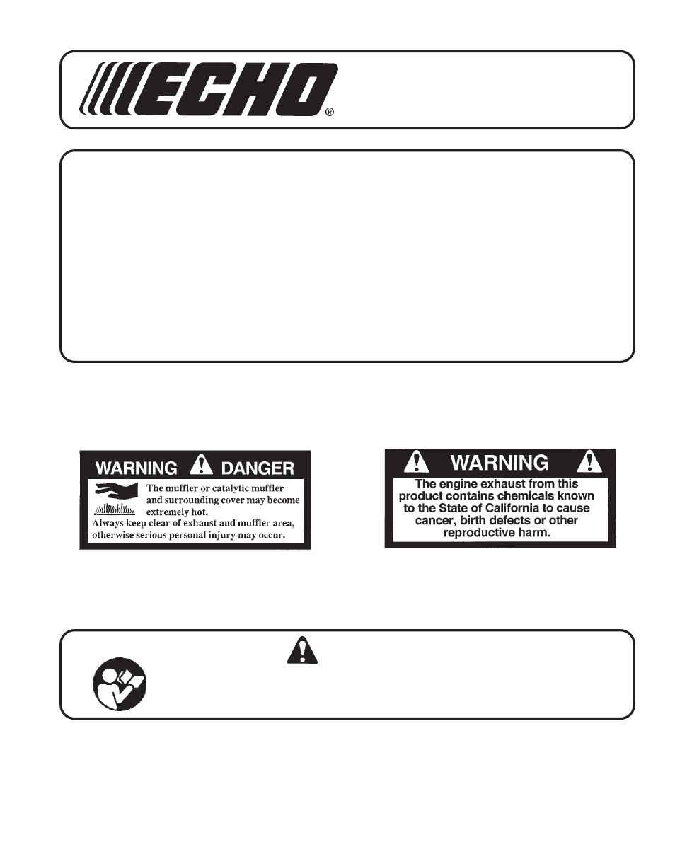 Echo PB-251 User Manual | 24 pages