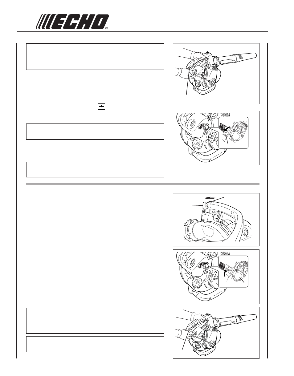 Starting warm engine | Echo PB-251 User Manual | Page 12 / 24