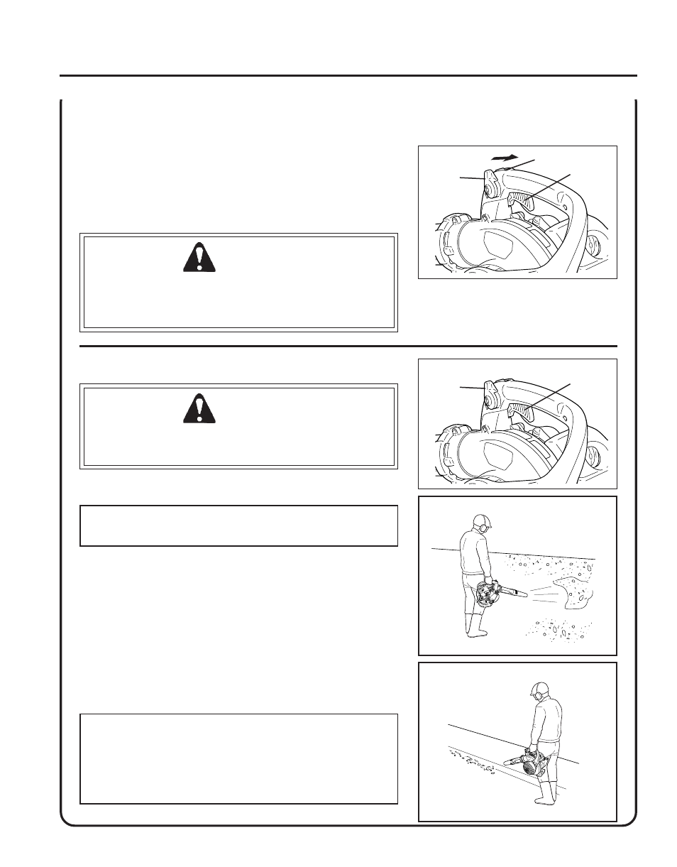 Stopping engine, Operating blower | Echo PB-251 User Manual | Page 13 / 24