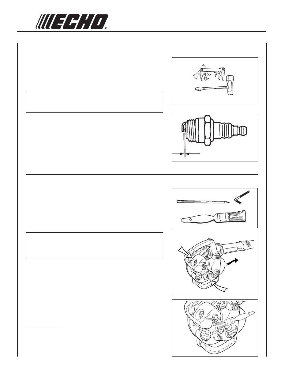 Spark plug, Cooling system | Echo PB-251 User Manual | Page 16 / 24