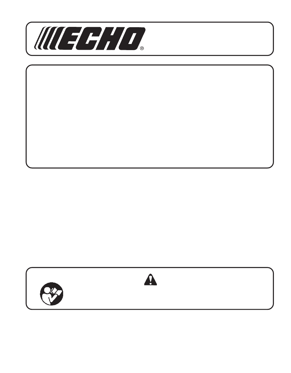 Echo YARD SHIELD SYSTEM 99944200300 User Manual | 16 pages