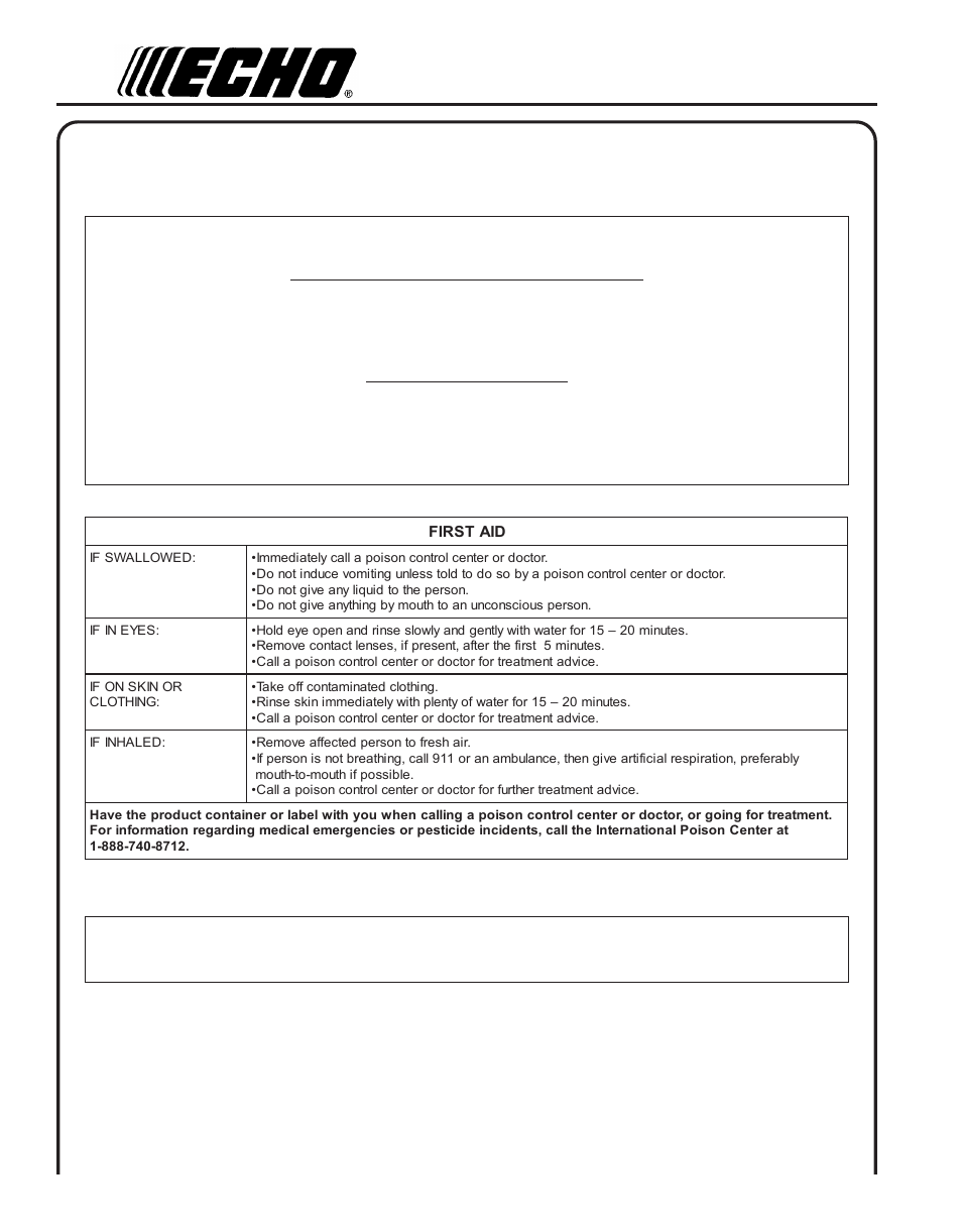 Operation, Mixing instructions, Caution | Peration mixing, Instructions | Echo YARD SHIELD SYSTEM 99944200300 User Manual | Page 10 / 16