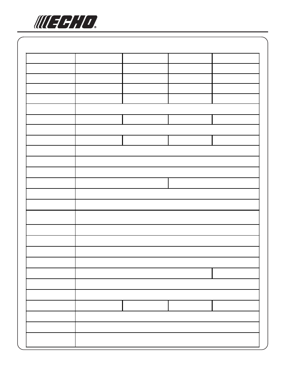 Pecifications | Echo HCA-2400 User Manual | Page 14 / 36