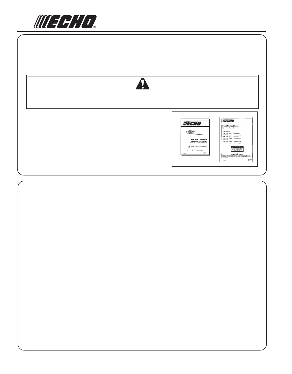Echo HCA-2400 User Manual | Page 2 / 36