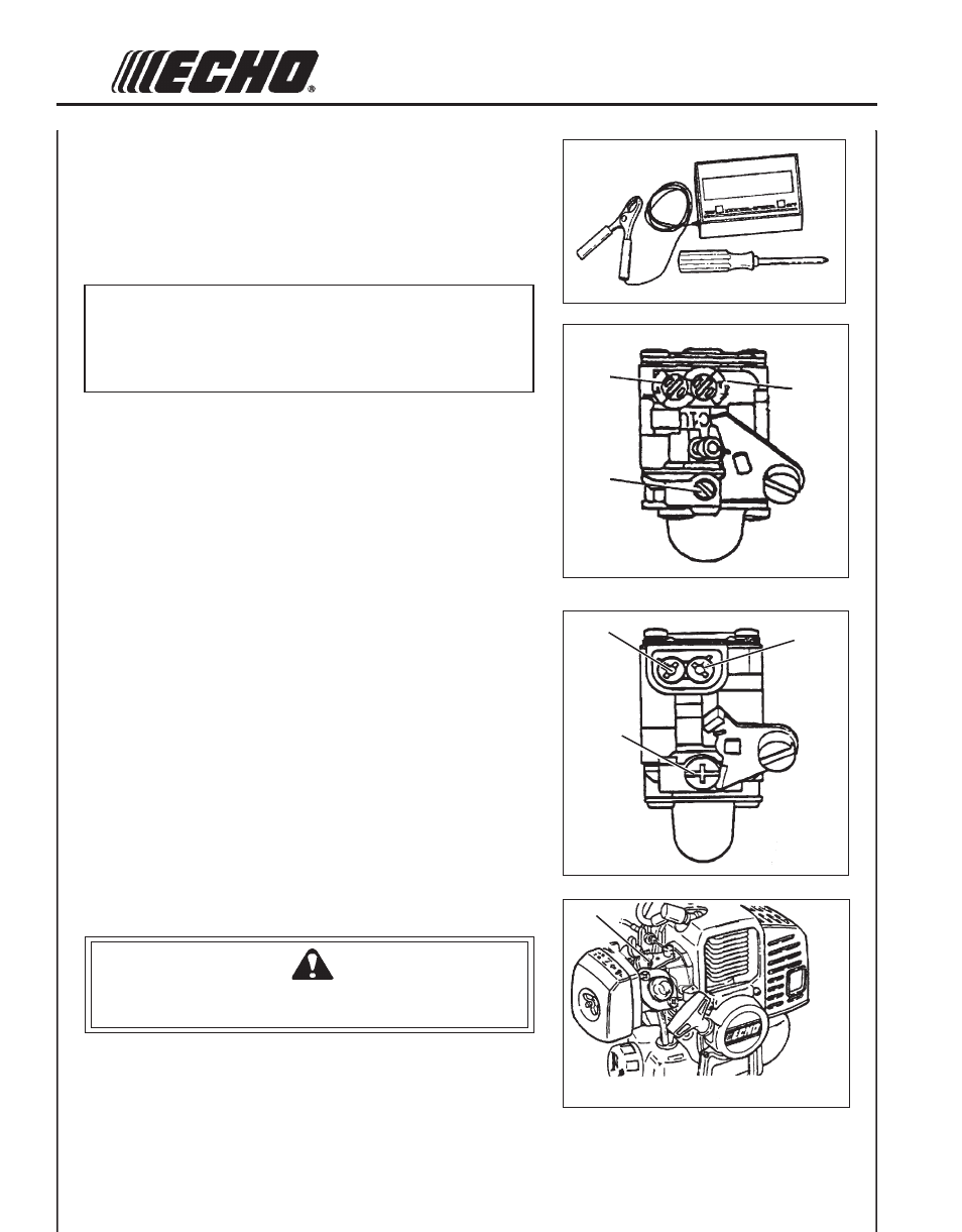 Warning danger | Echo HCA-2400 User Manual | Page 28 / 36