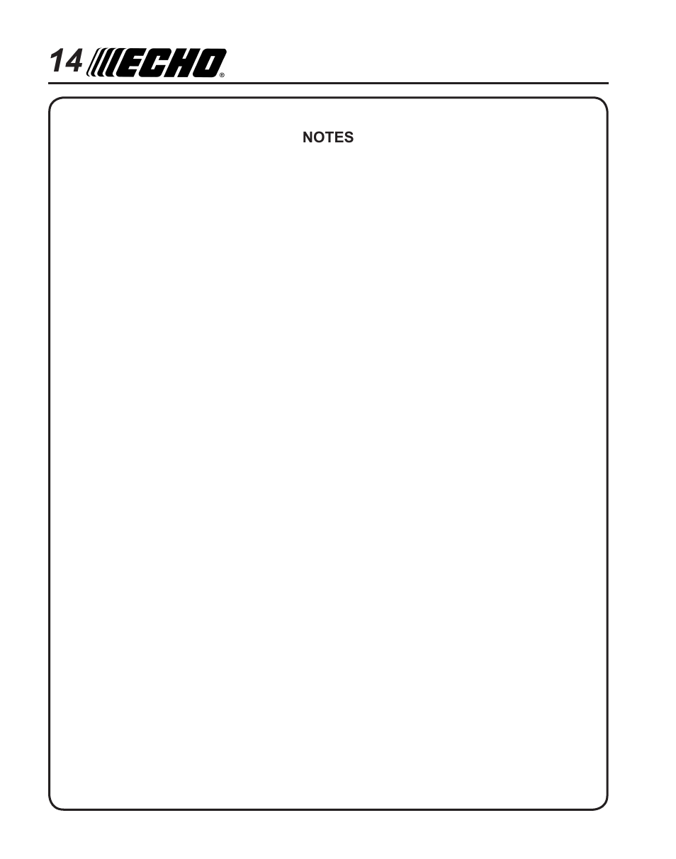 Echo CULTIVATOR PRO ATTACHMENT 99944200513 User Manual | Page 14 / 16