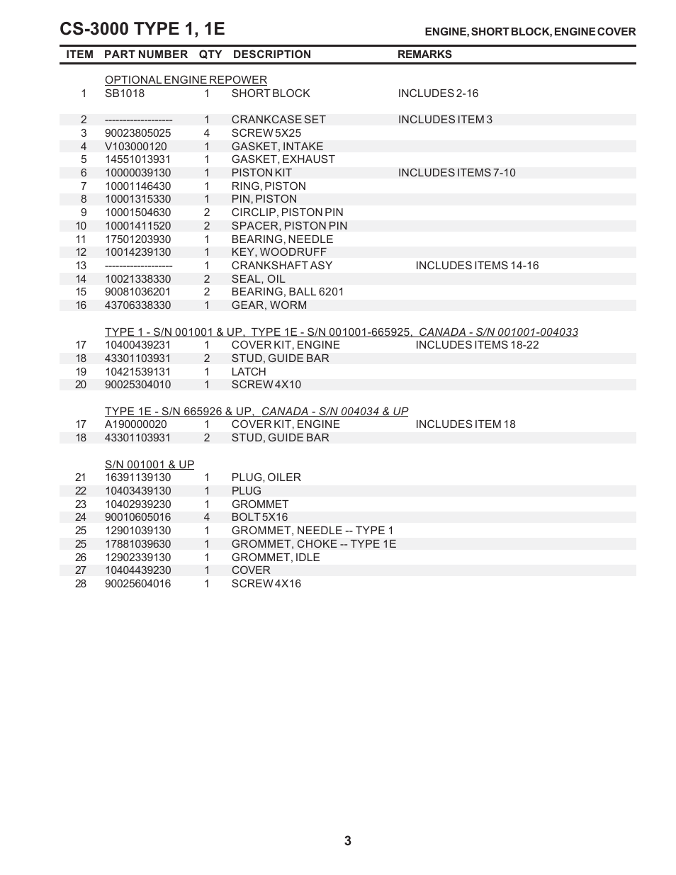 Echo CS-3000 Type 1E User Manual | Page 3 / 23