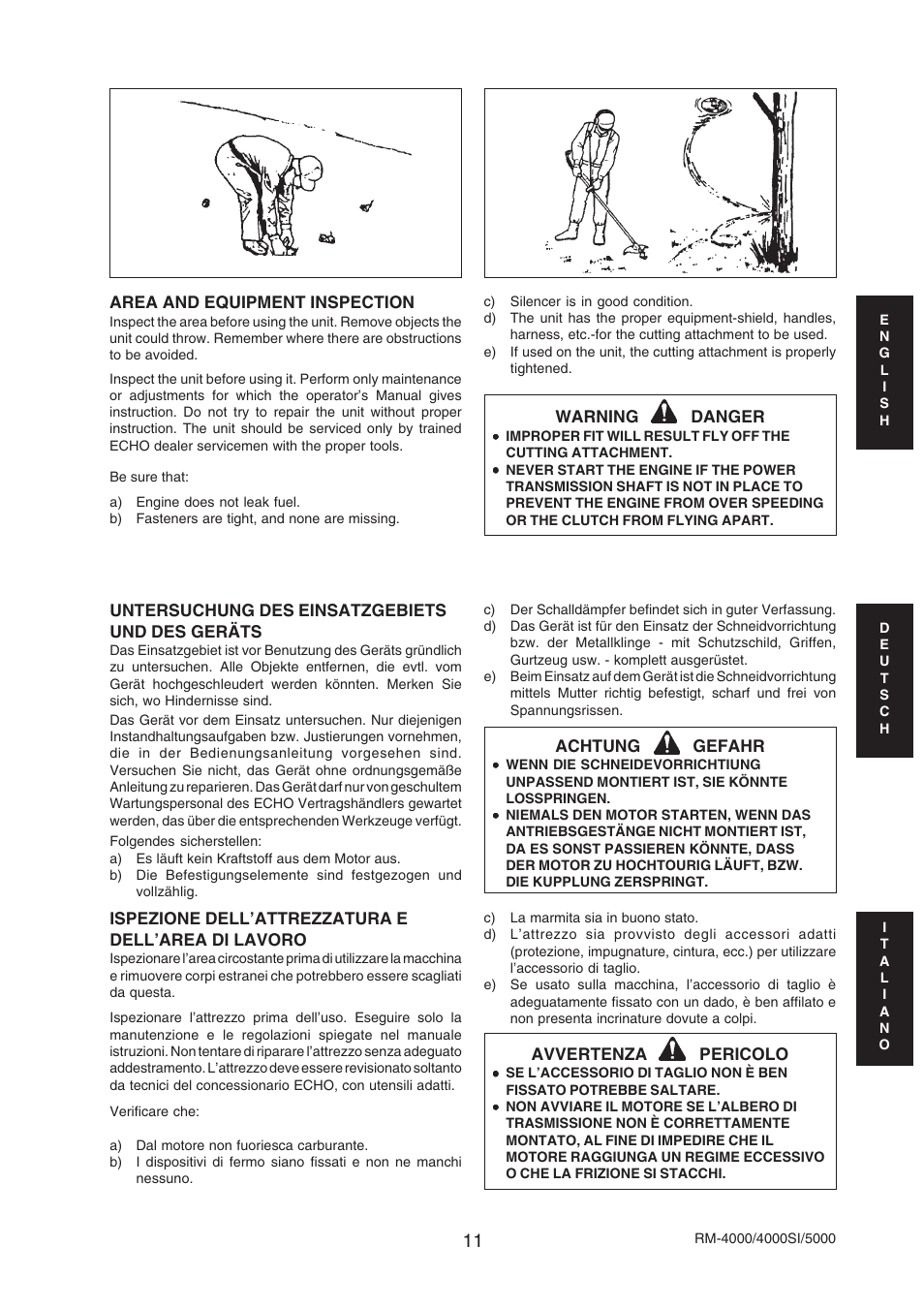 Echo RM-4000SI User Manual | Page 11 / 68