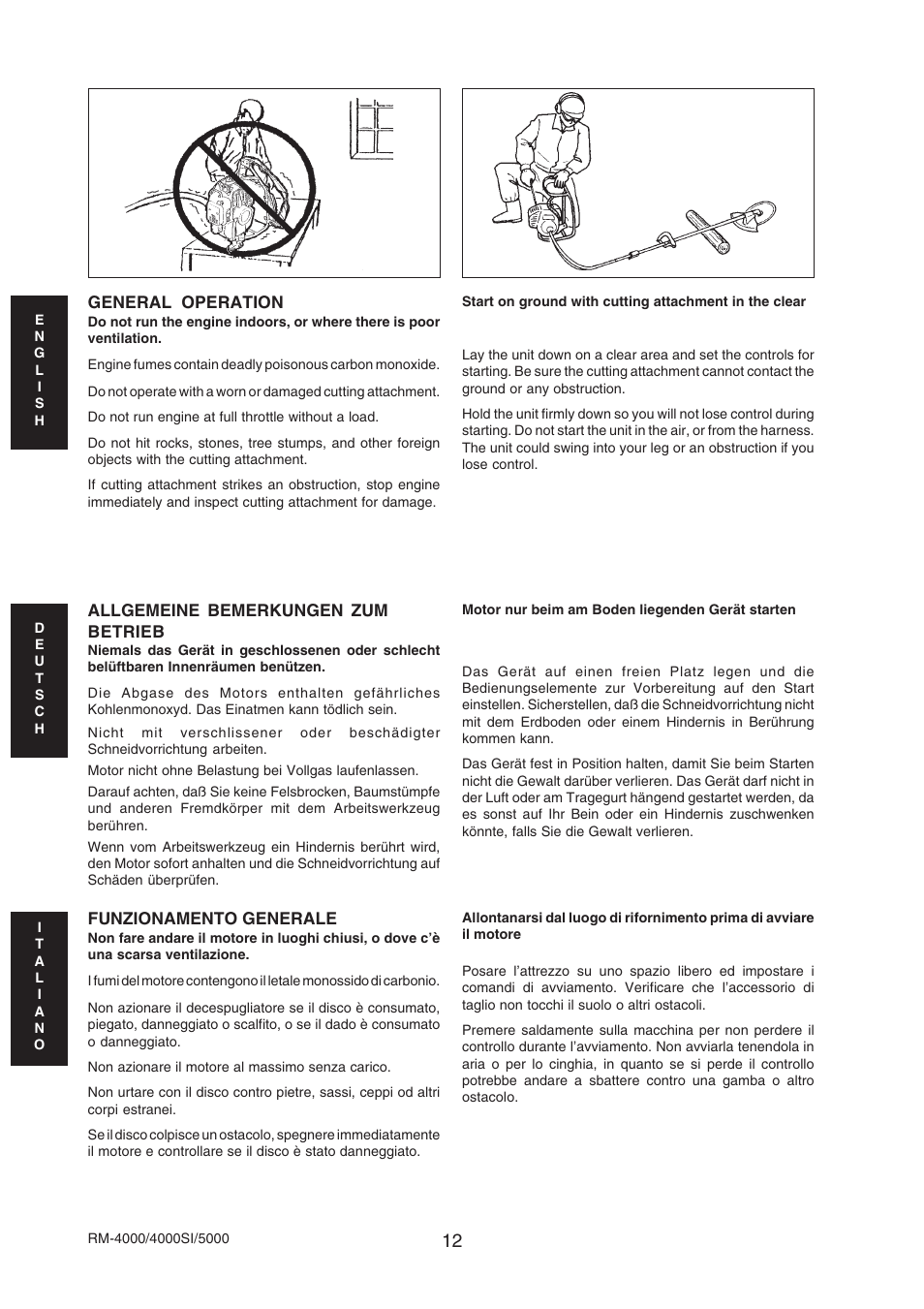 Echo RM-4000SI User Manual | Page 12 / 68