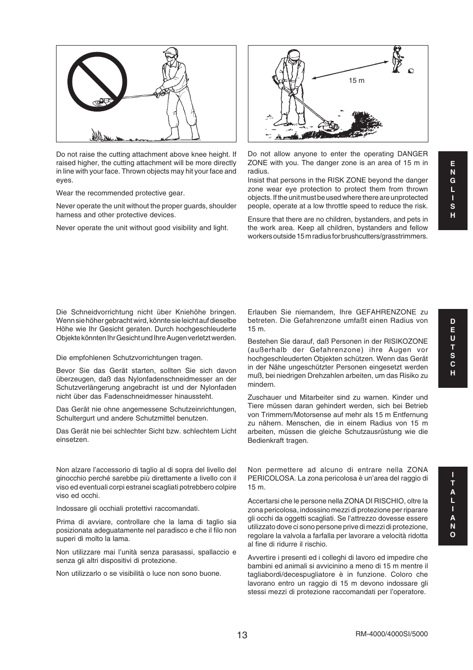 Echo RM-4000SI User Manual | Page 13 / 68