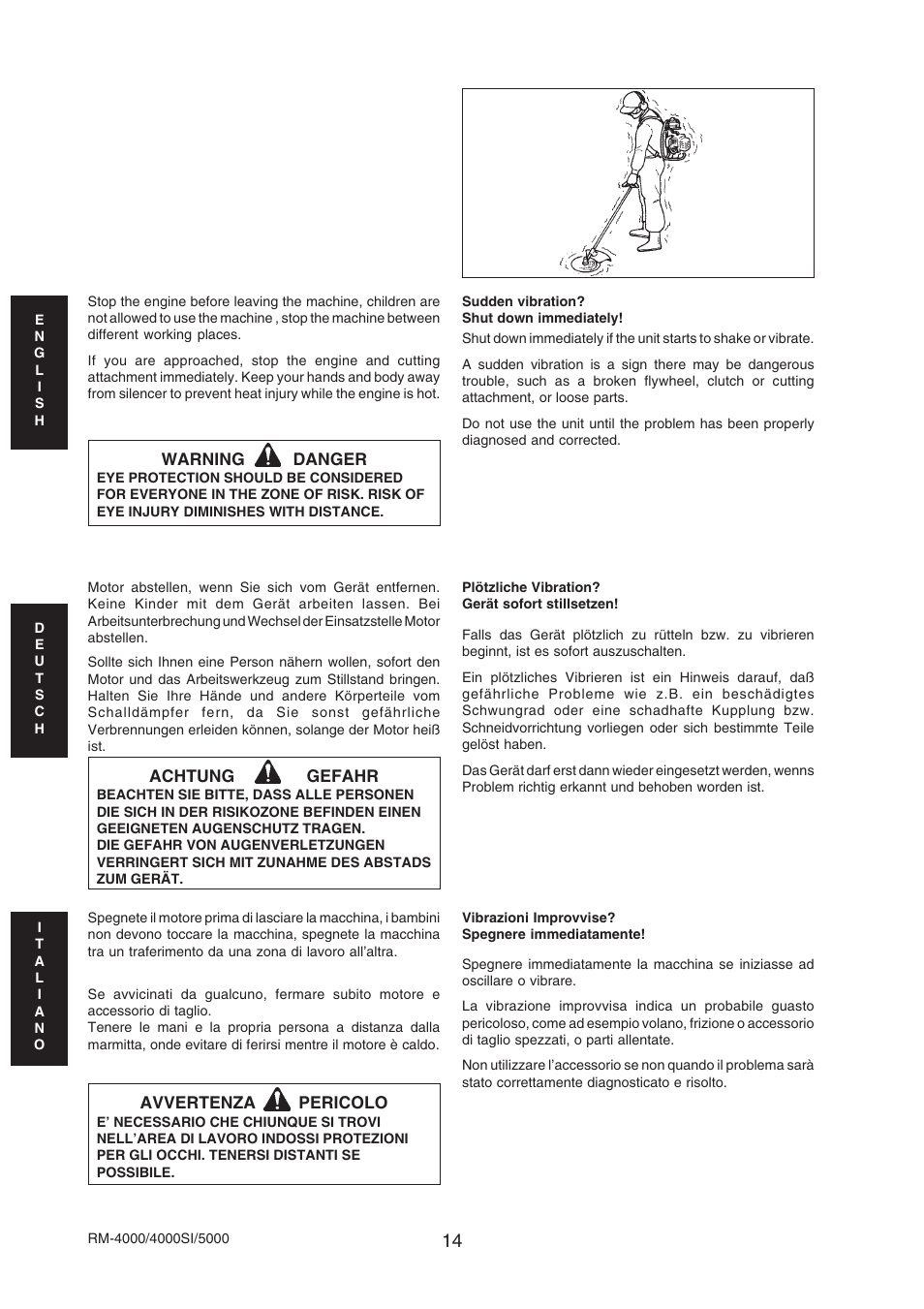 Echo RM-4000SI User Manual | Page 14 / 68