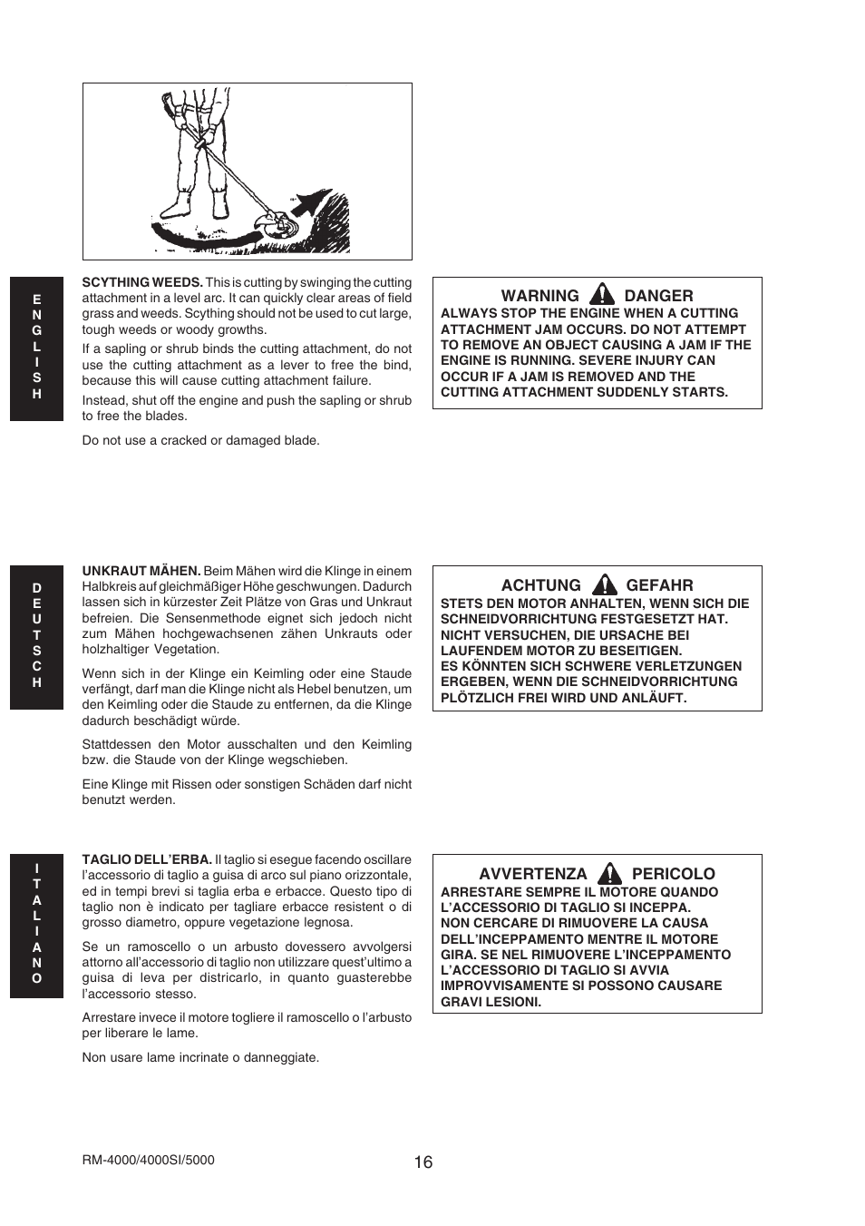 Echo RM-4000SI User Manual | Page 16 / 68