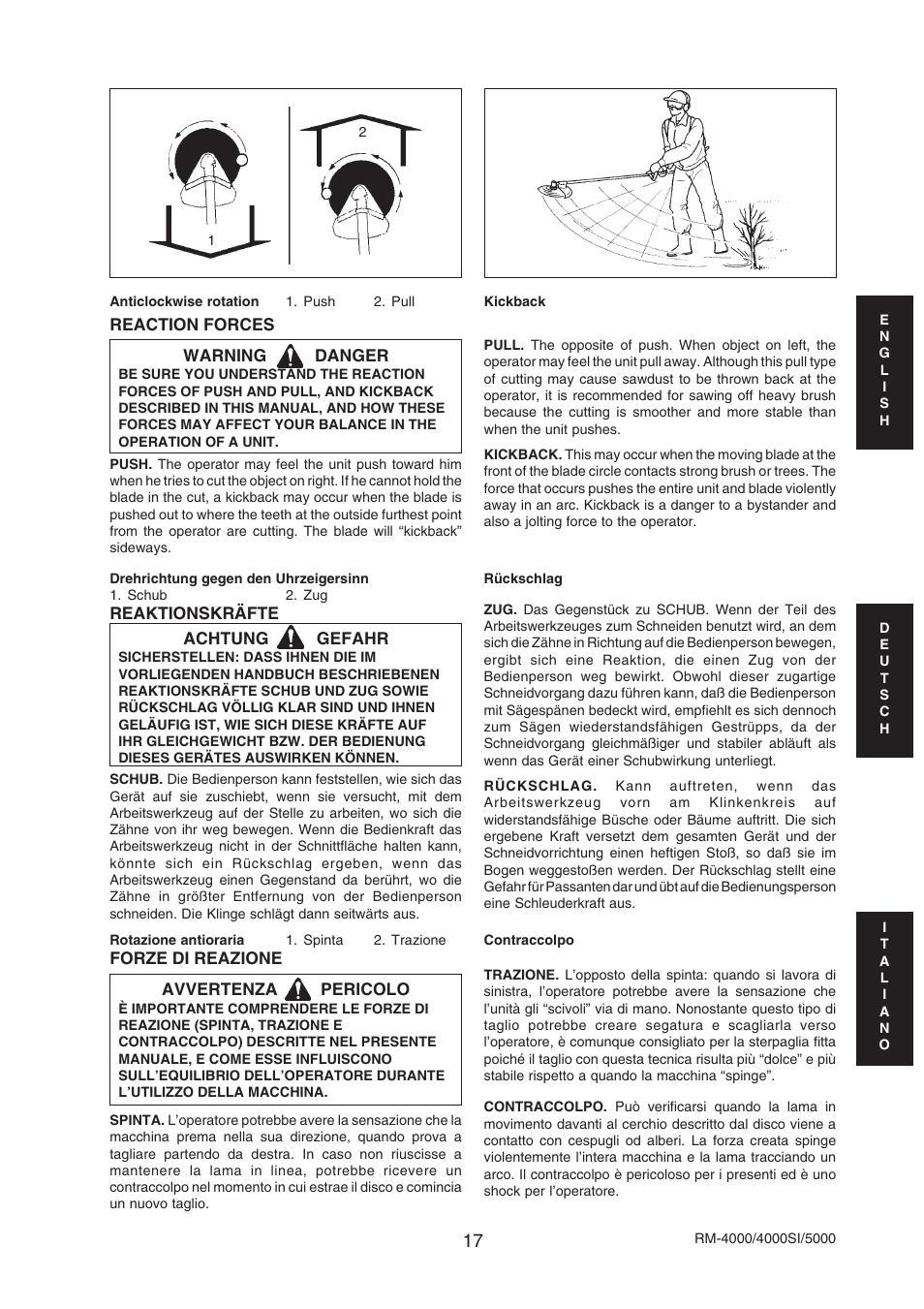 Echo RM-4000SI User Manual | Page 17 / 68