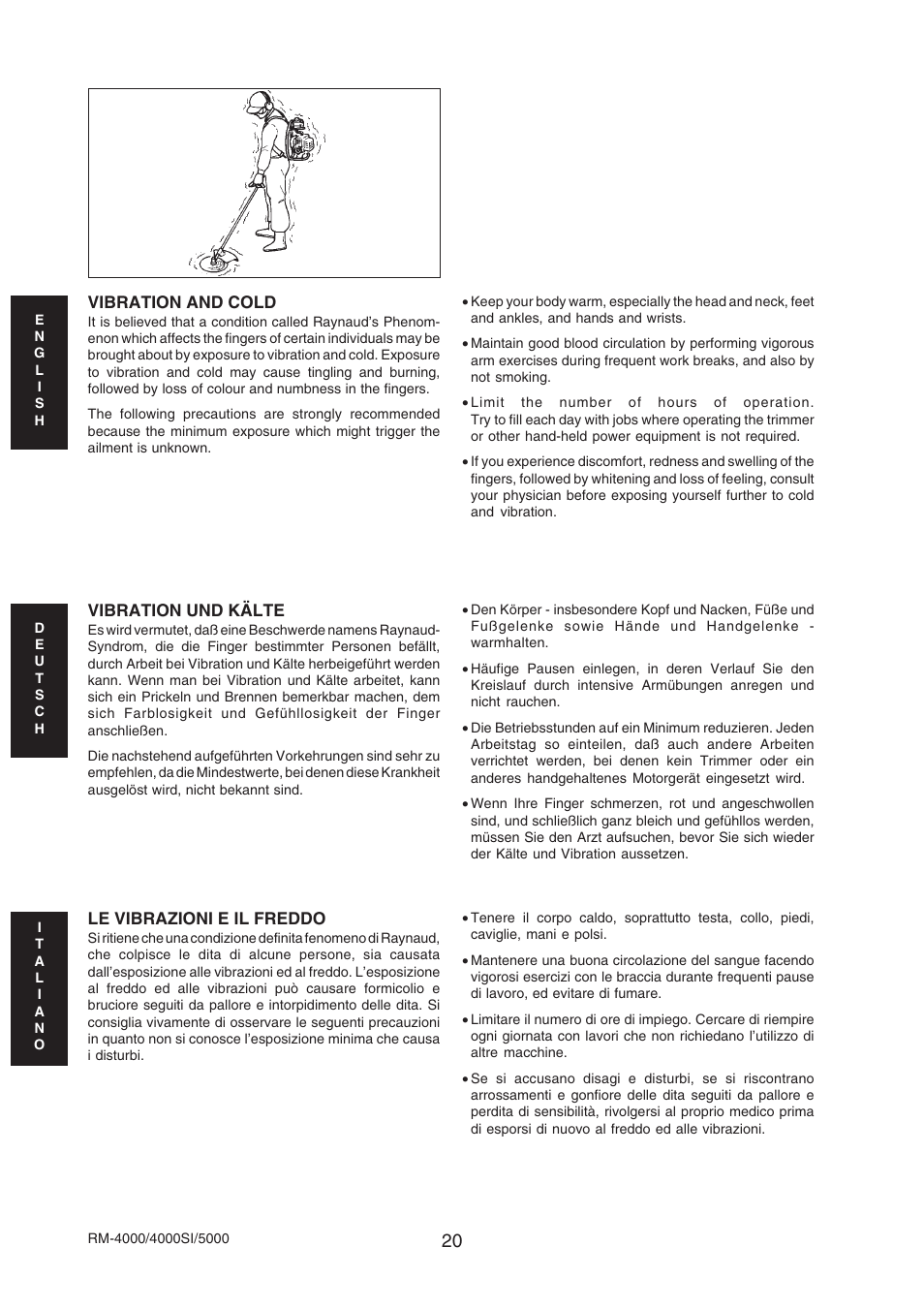 Echo RM-4000SI User Manual | Page 20 / 68