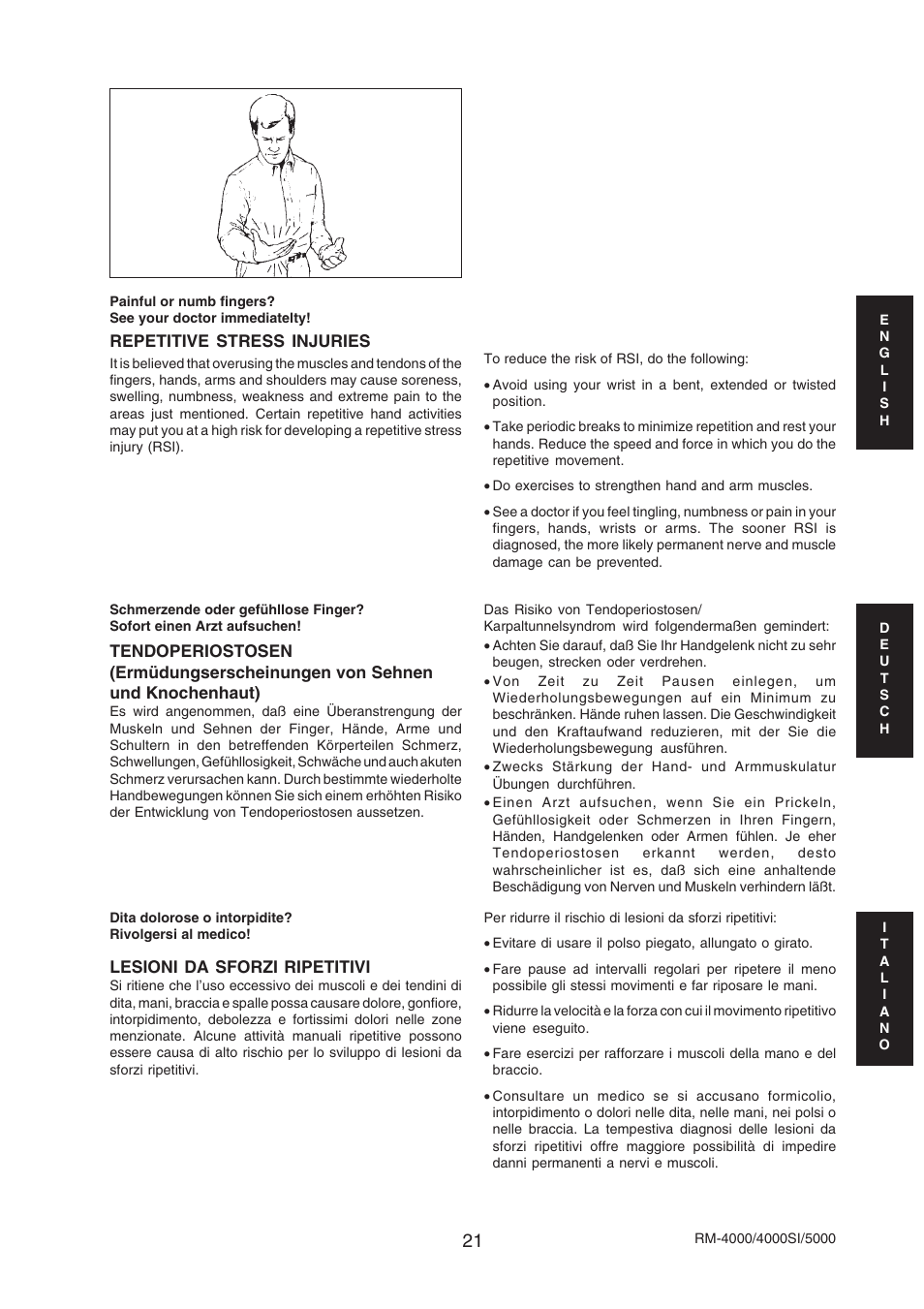 Echo RM-4000SI User Manual | Page 21 / 68