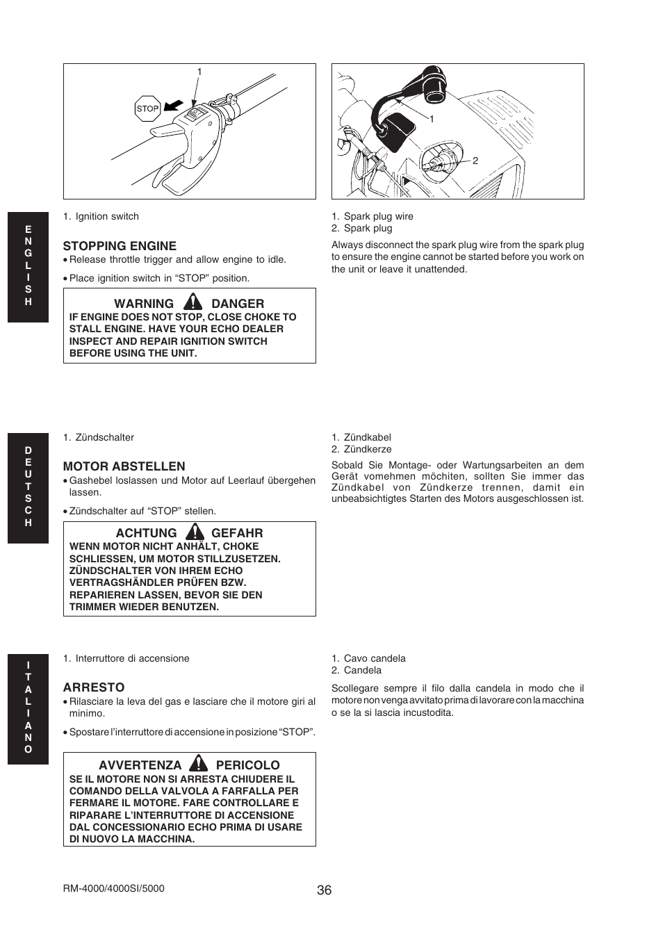 Echo RM-4000SI User Manual | Page 36 / 68