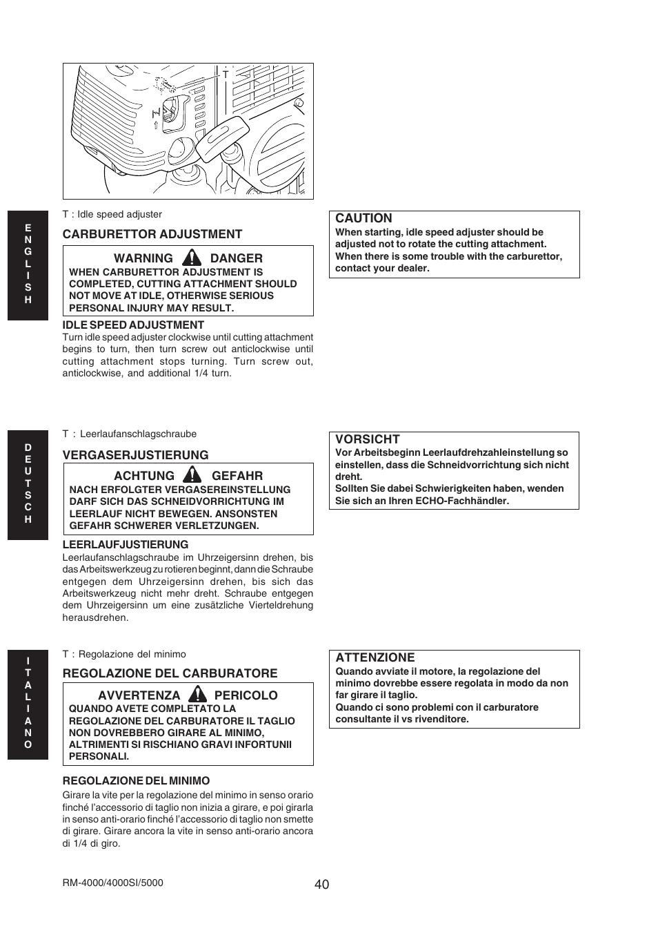 Echo RM-4000SI User Manual | Page 40 / 68