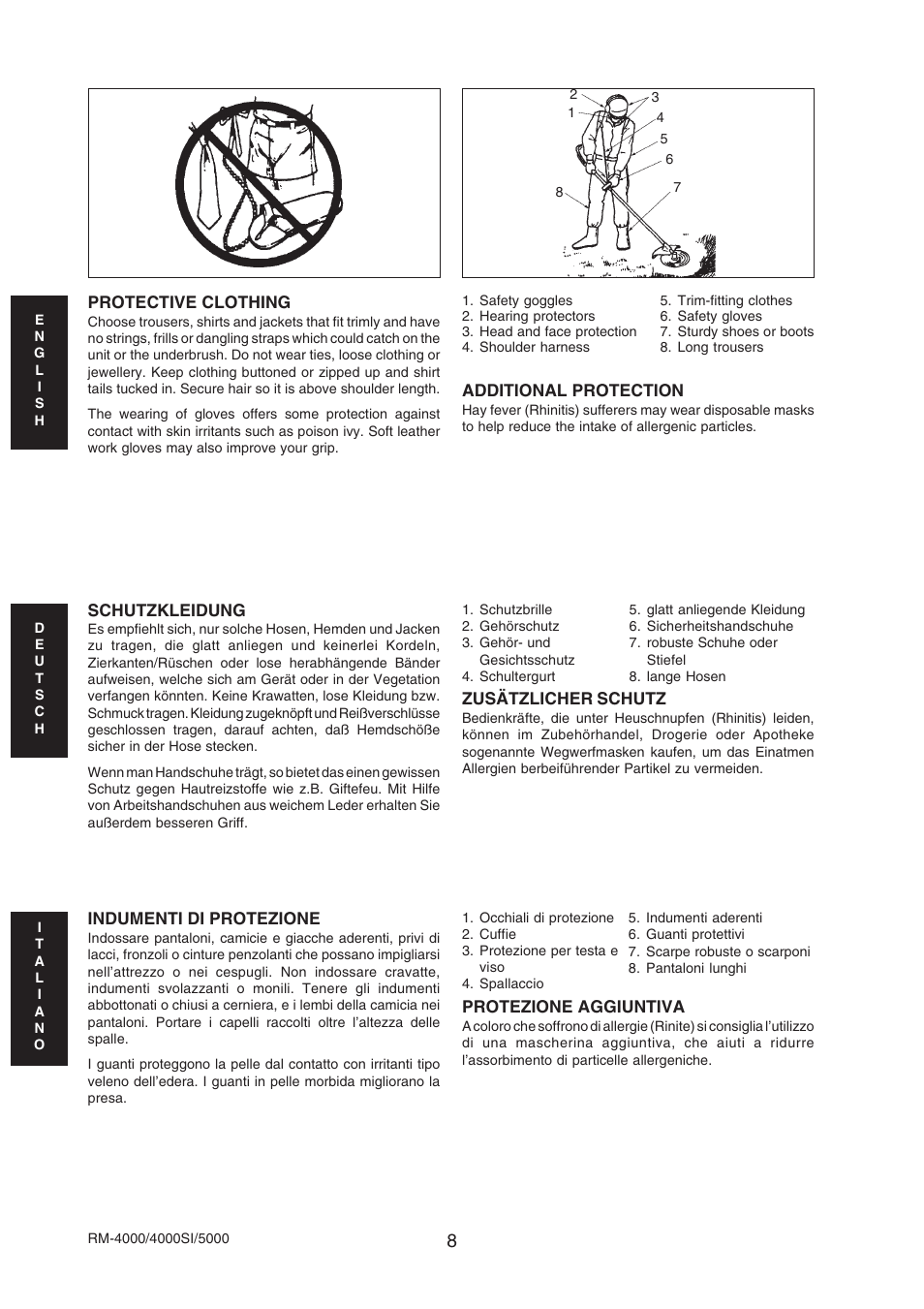 Echo RM-4000SI User Manual | Page 8 / 68