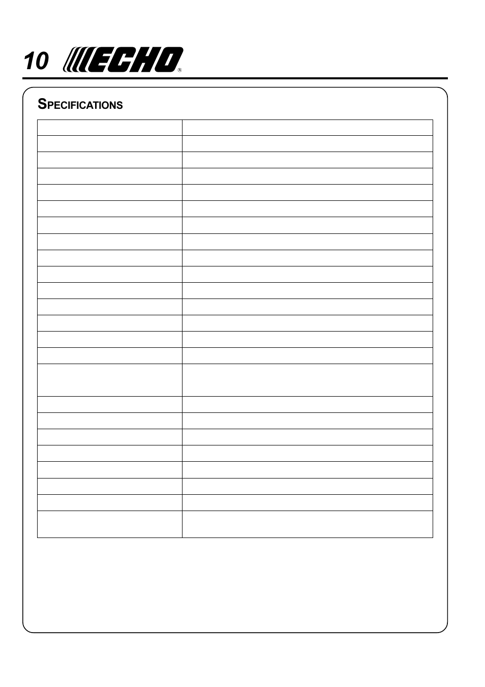 Echo X750-006 User Manual | Page 10 / 24