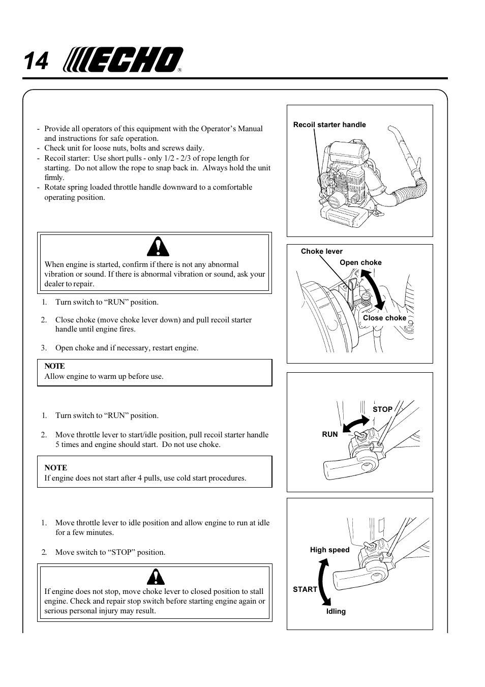 Echo X750-006 User Manual | Page 14 / 24