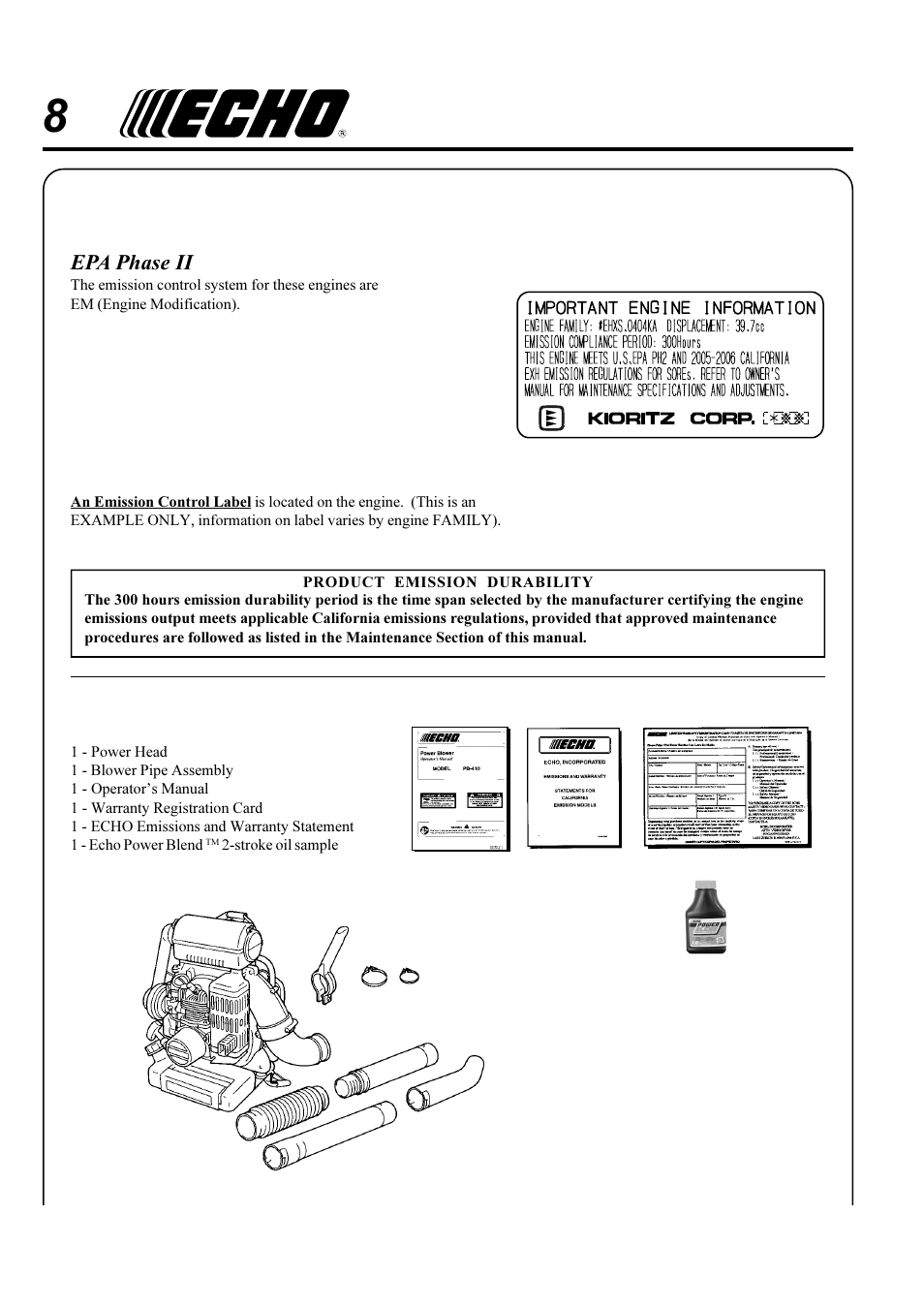 Echo X750-006 User Manual | Page 8 / 24
